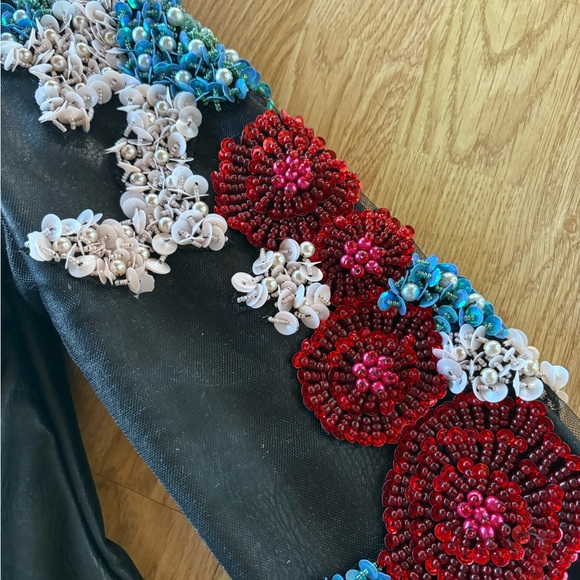 Rodeo Quincy Embroidered Black Leather Jacket - Picture 2 of 3